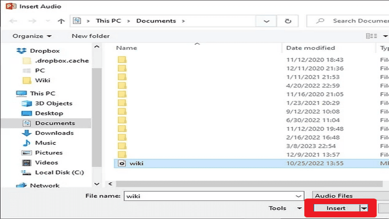 Locate file browser and select the music file you want to add to your slideshow..png