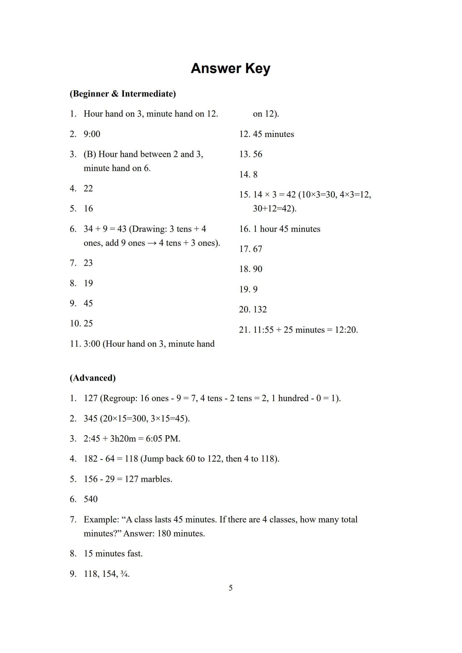 Math Drills 5