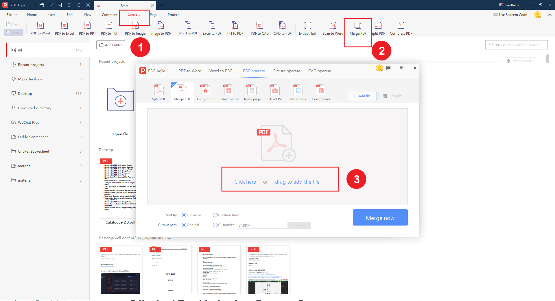 Étape 1 : fusionner plusieurs fichiers PDF