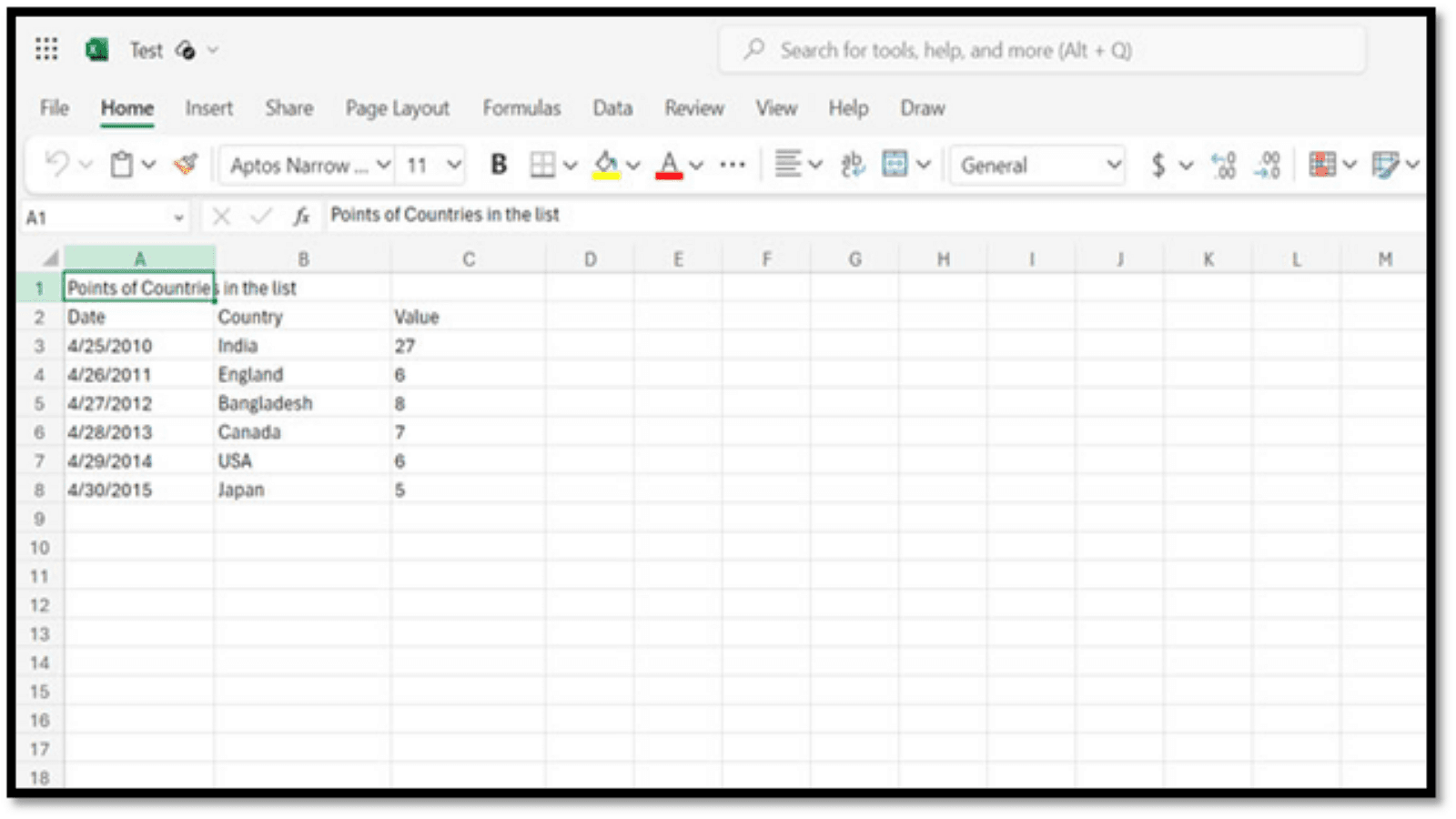 Merging Cells in Excel Online