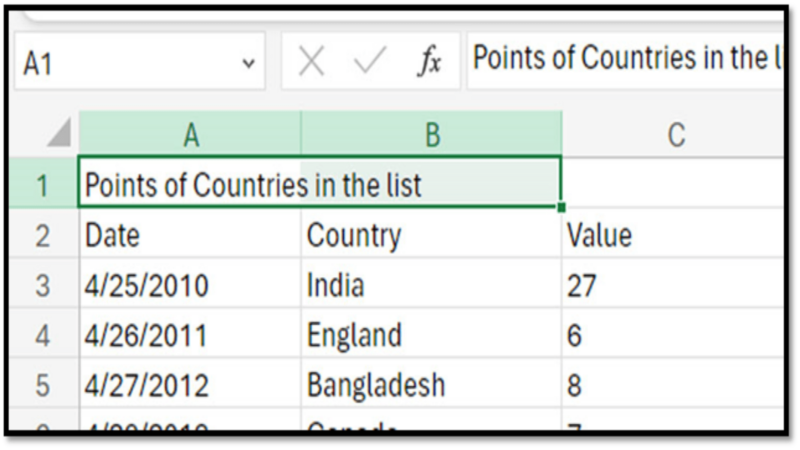 Merging Cells in Excel Online