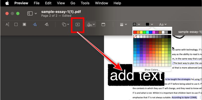 Method 1: How to Add Text to a PDF on Mac with Preview