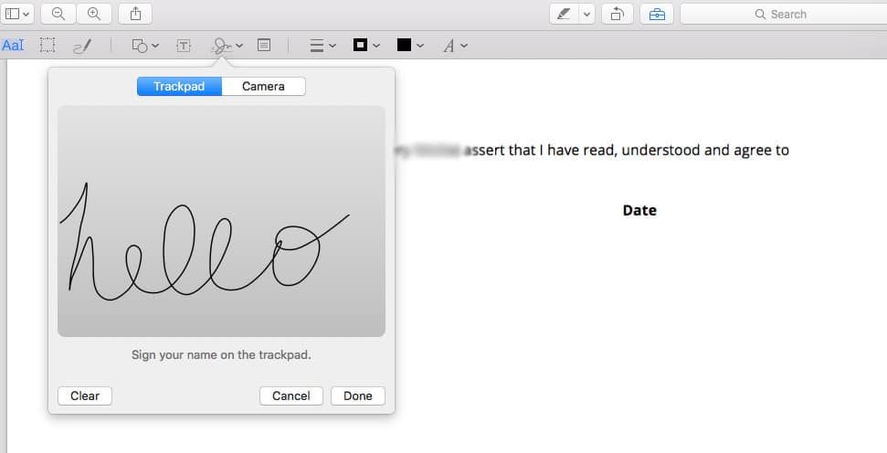 Method 1: How to Sign a PDF on Mac Using Trackpad?