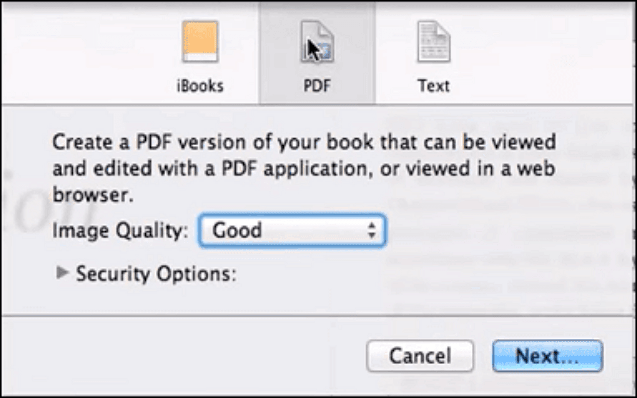 Method 2: Converting an iBook to a PDF Using iBooks Author on a Mac