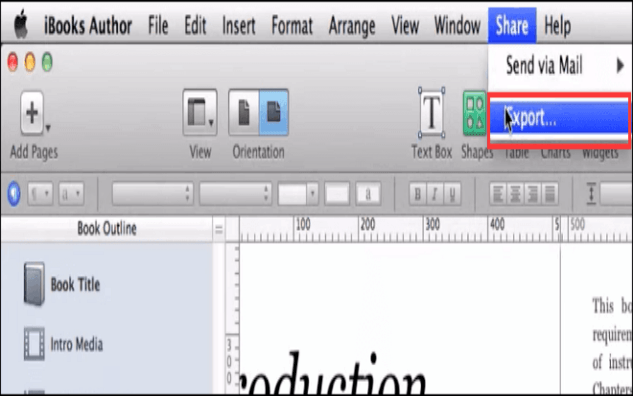 Method 2: Converting an iBook to a PDF Using iBooks Author on a Mac