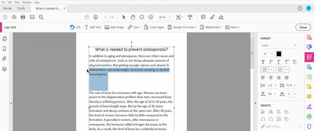 Method 2: How to Edit PDF Text on Mac with Adobe Acrobat?