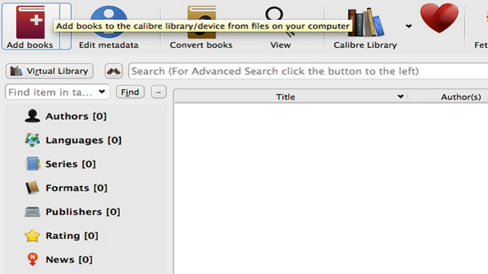 Method 2: Steps to add eBooks from Bookshelf and iBooks into Calibre