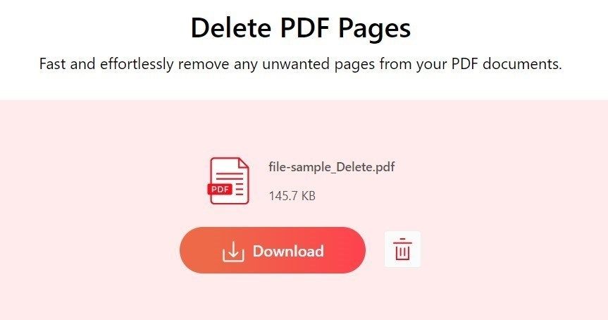 Method 3: How to Remove a Page from a PDF on Mac Online