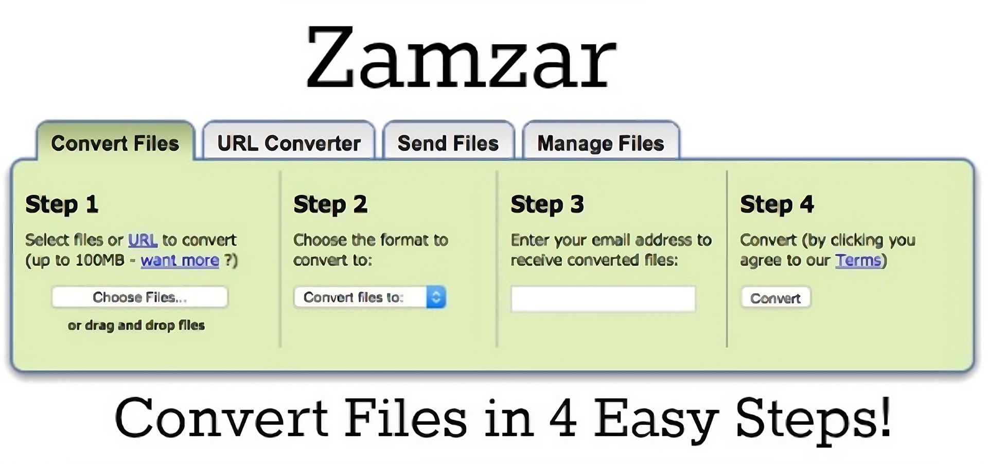 Method 3: Using Zamzar Online Converter