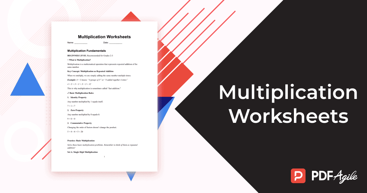 Multiplication Worksheets