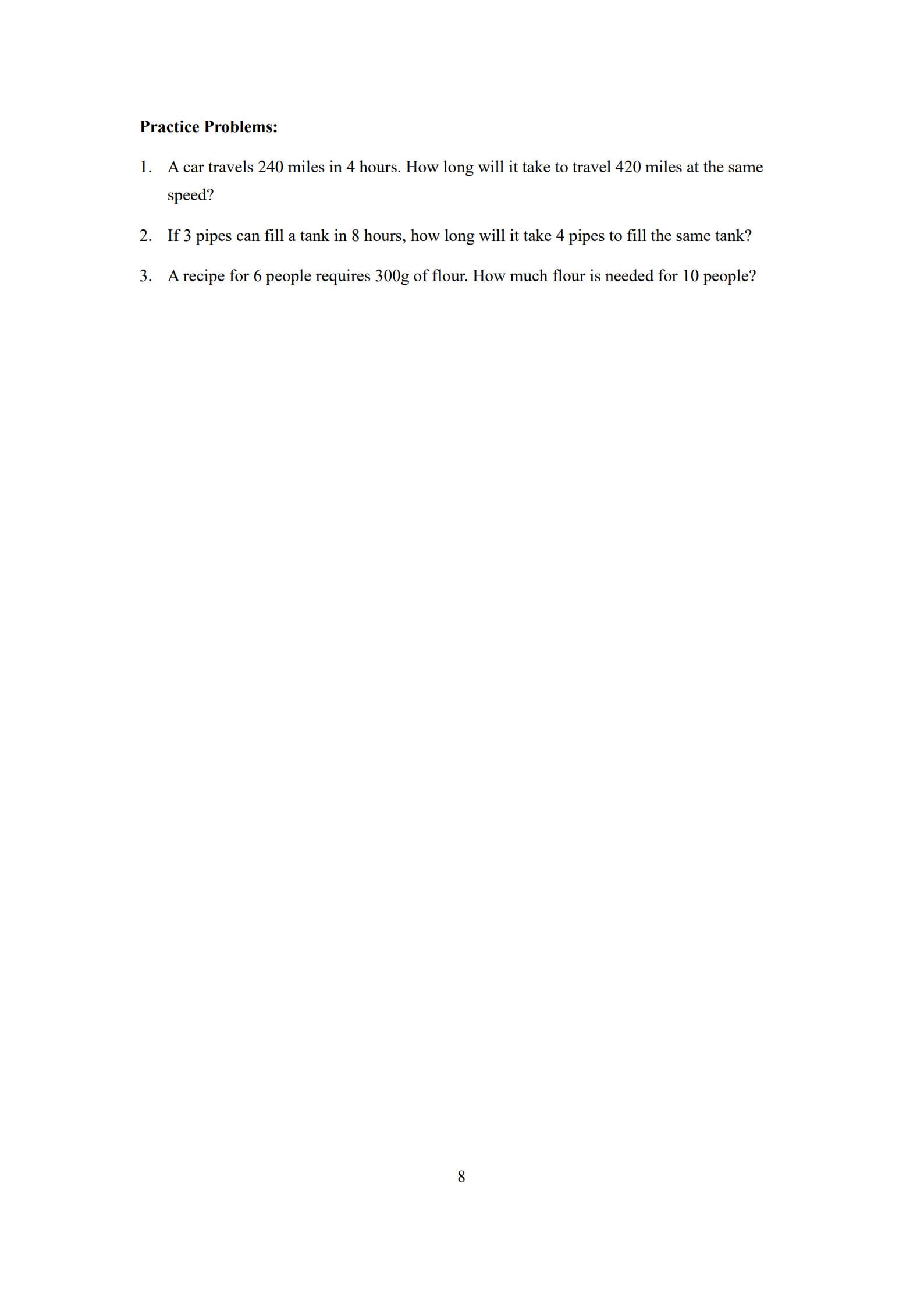 Multiplication and Division Word Problems 8