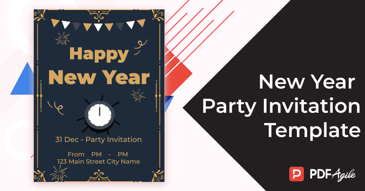 New Year Party Invitation Template