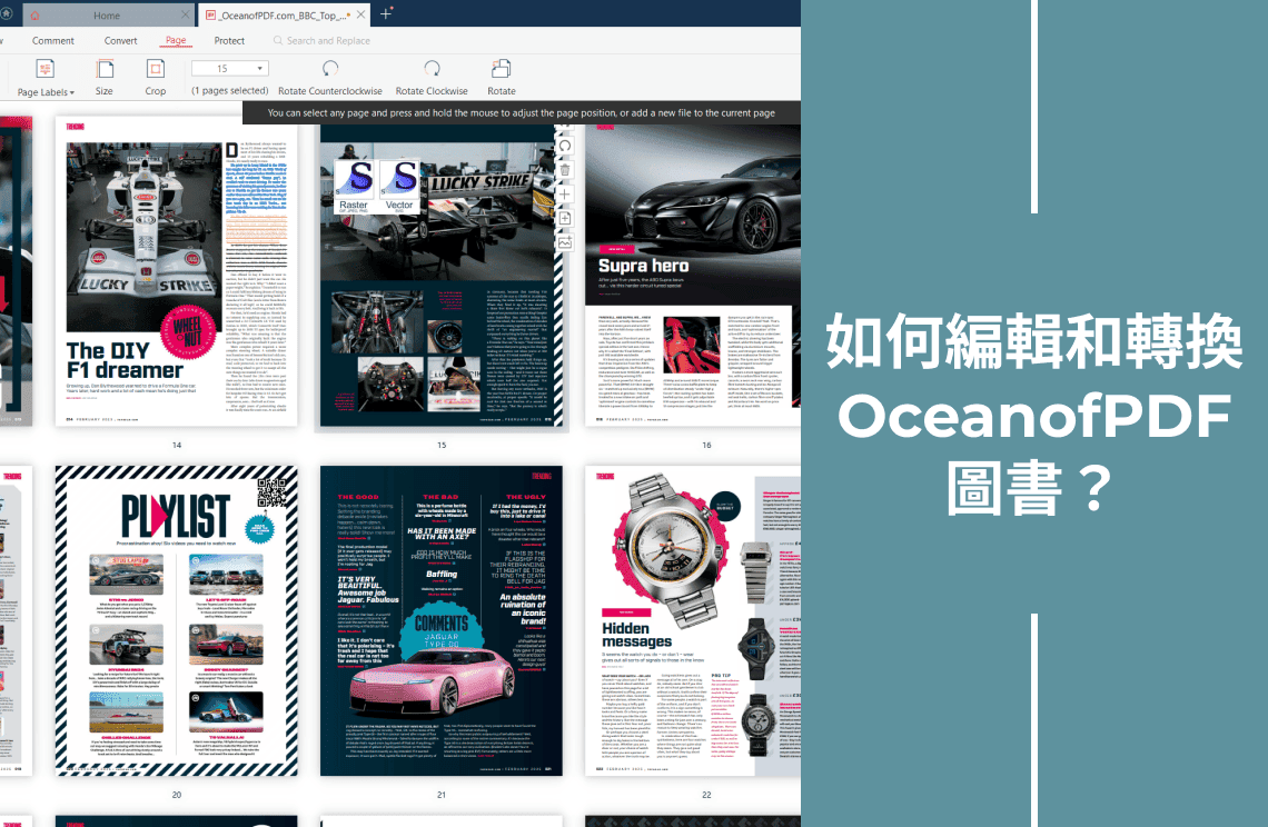 如何編輯和轉換 OceanofPDF 圖書？
