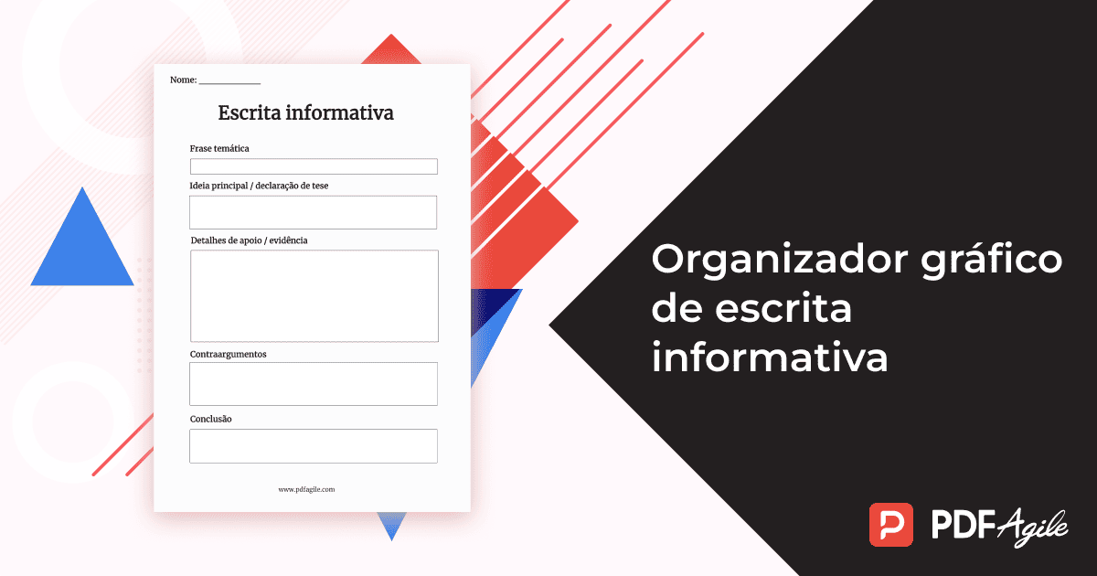 Organizador gráfico de escrita informativa 