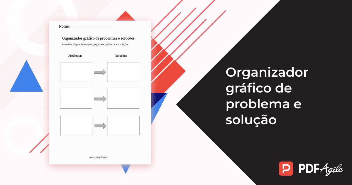 Organizador gráfico de problema e solução