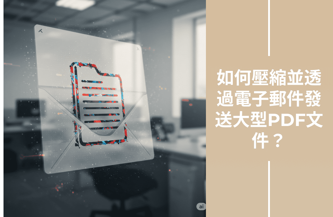 如何壓縮並透過電子郵件發送大型PDF文件？
