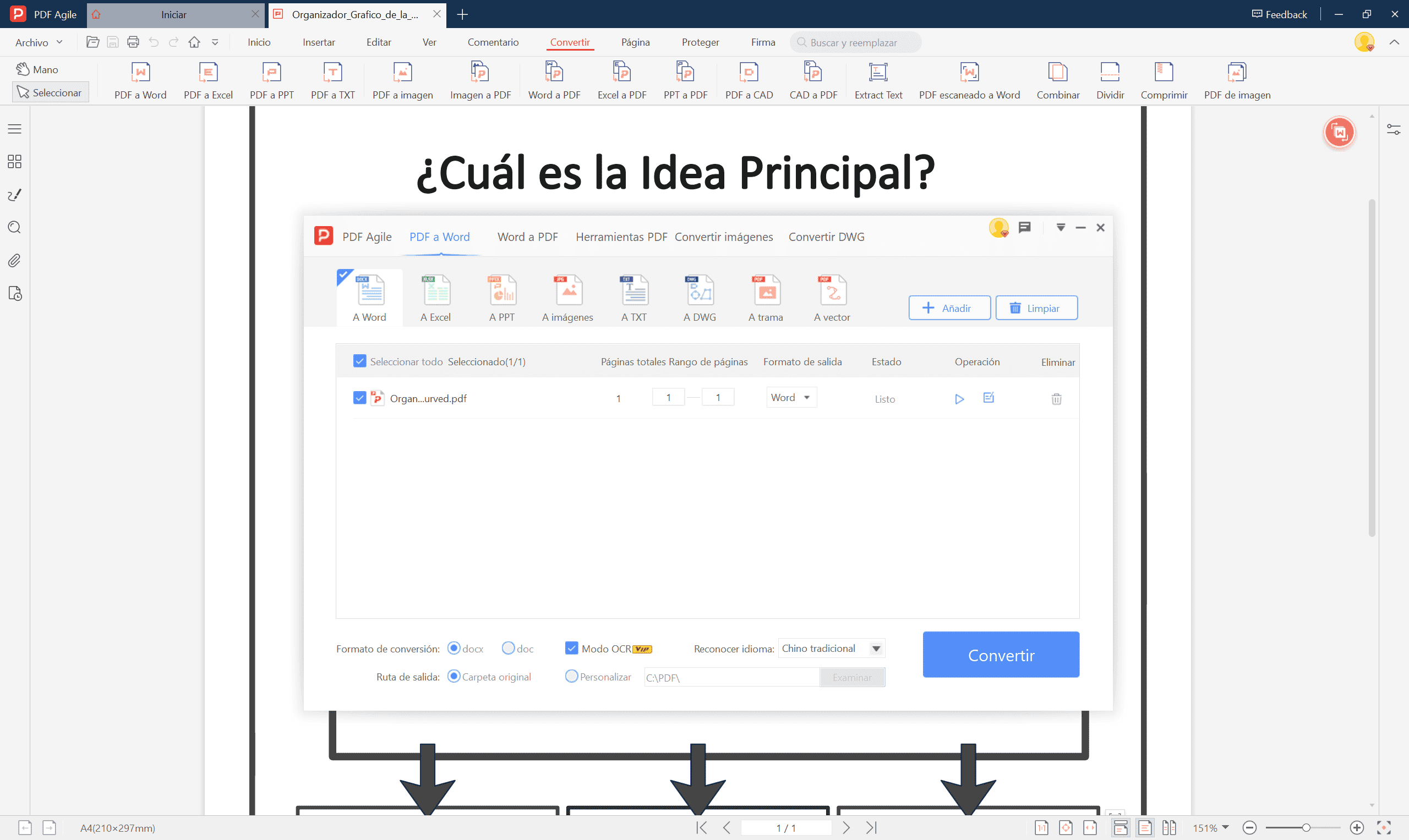 PDF a Word - Modo OCR
