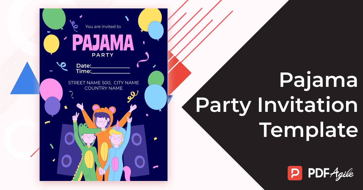 Pajama Party Invitation Template