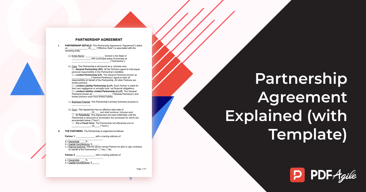 Partnership Agreement Explained (with Template)