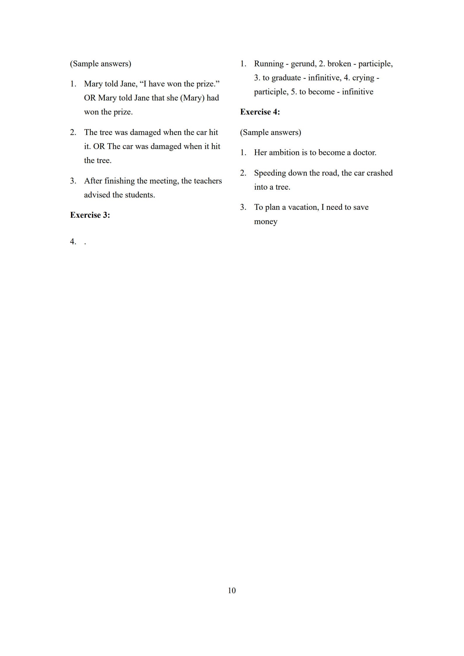 Parts of Speech Worksheet 10