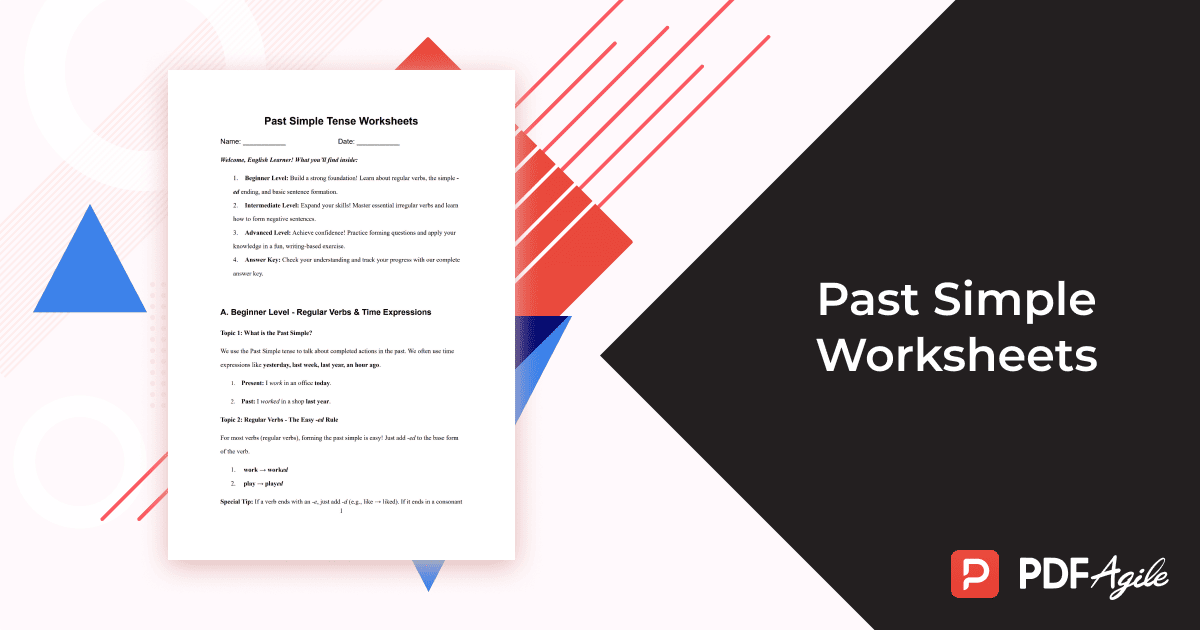 Past Simple Worksheets