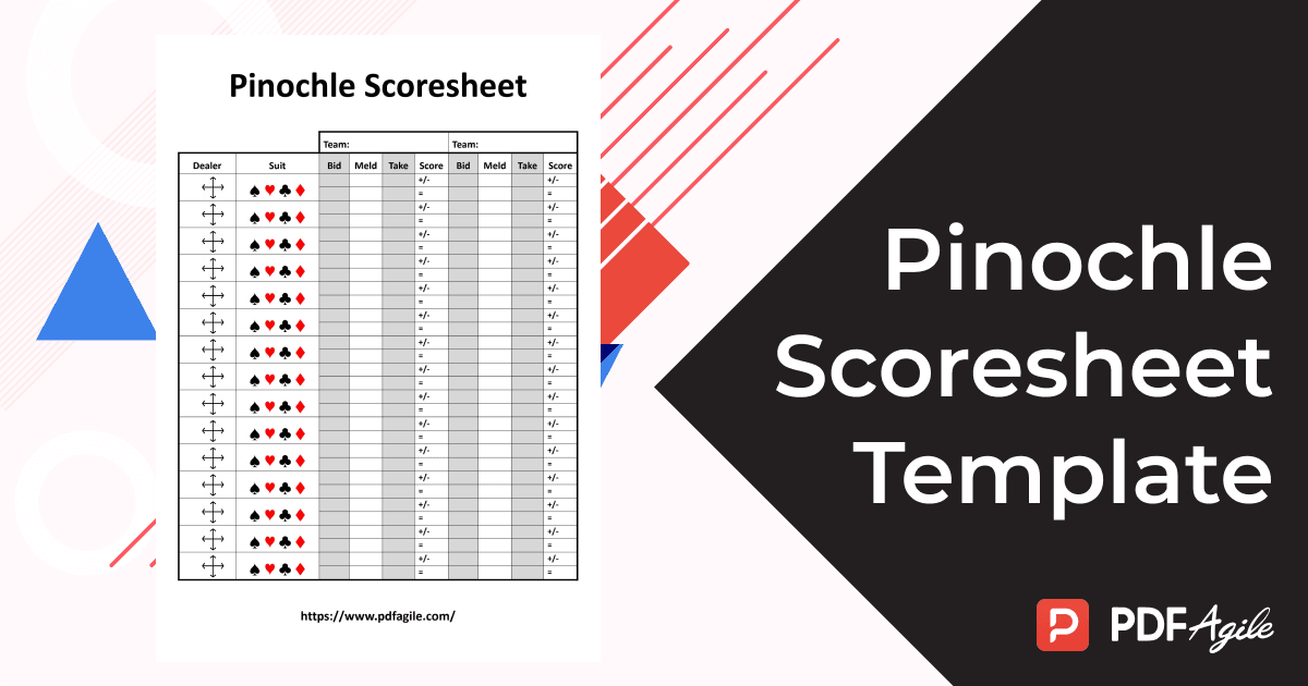 Pinochle Scoresheet Template