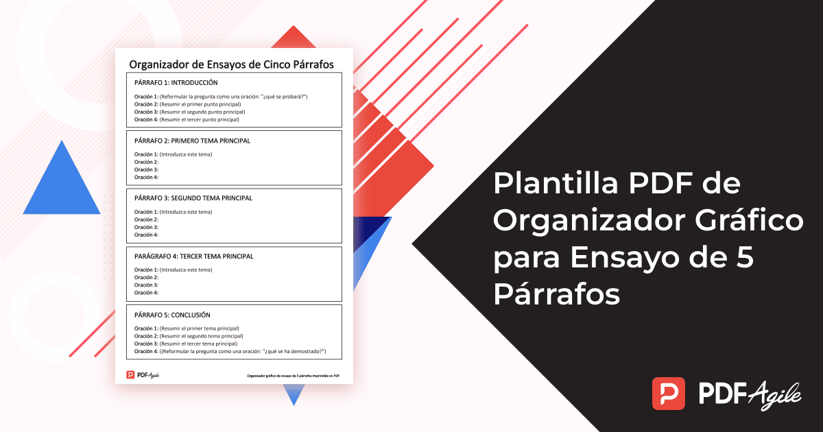 Plantilla PDF de Organizador Gráfico para Ensayo de 5 Párrafos_1200_630.png
