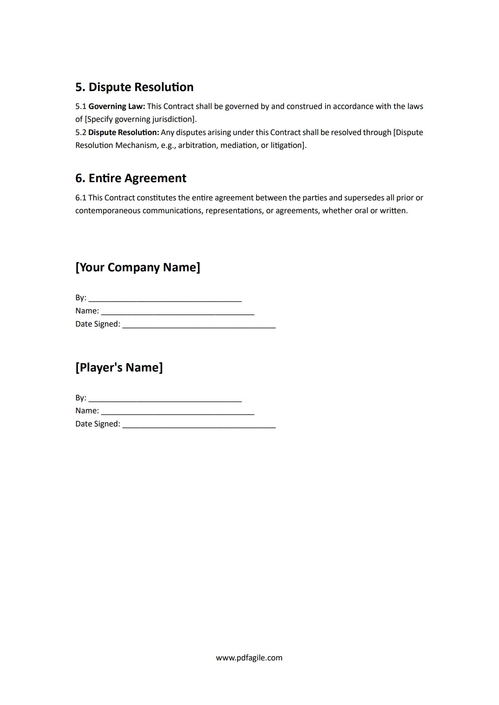 Player Contract Template_Original_2