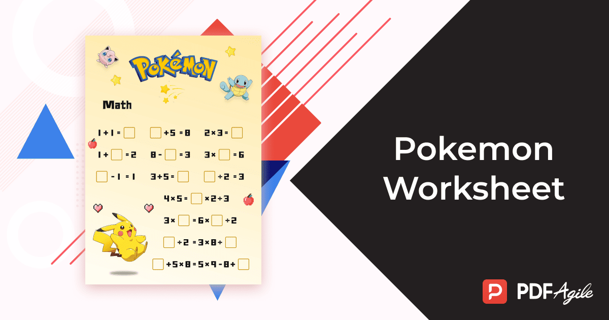Pokemon Worksheet