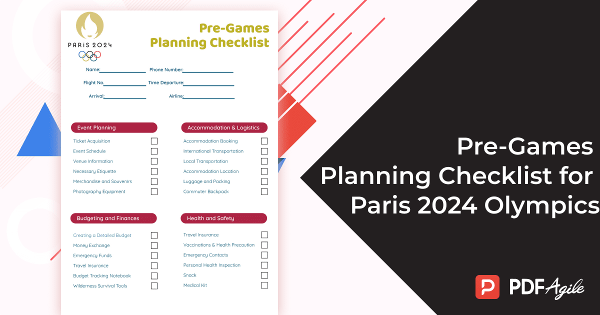 Pre-Games Planning Checklist for Paris 2024 Olympics