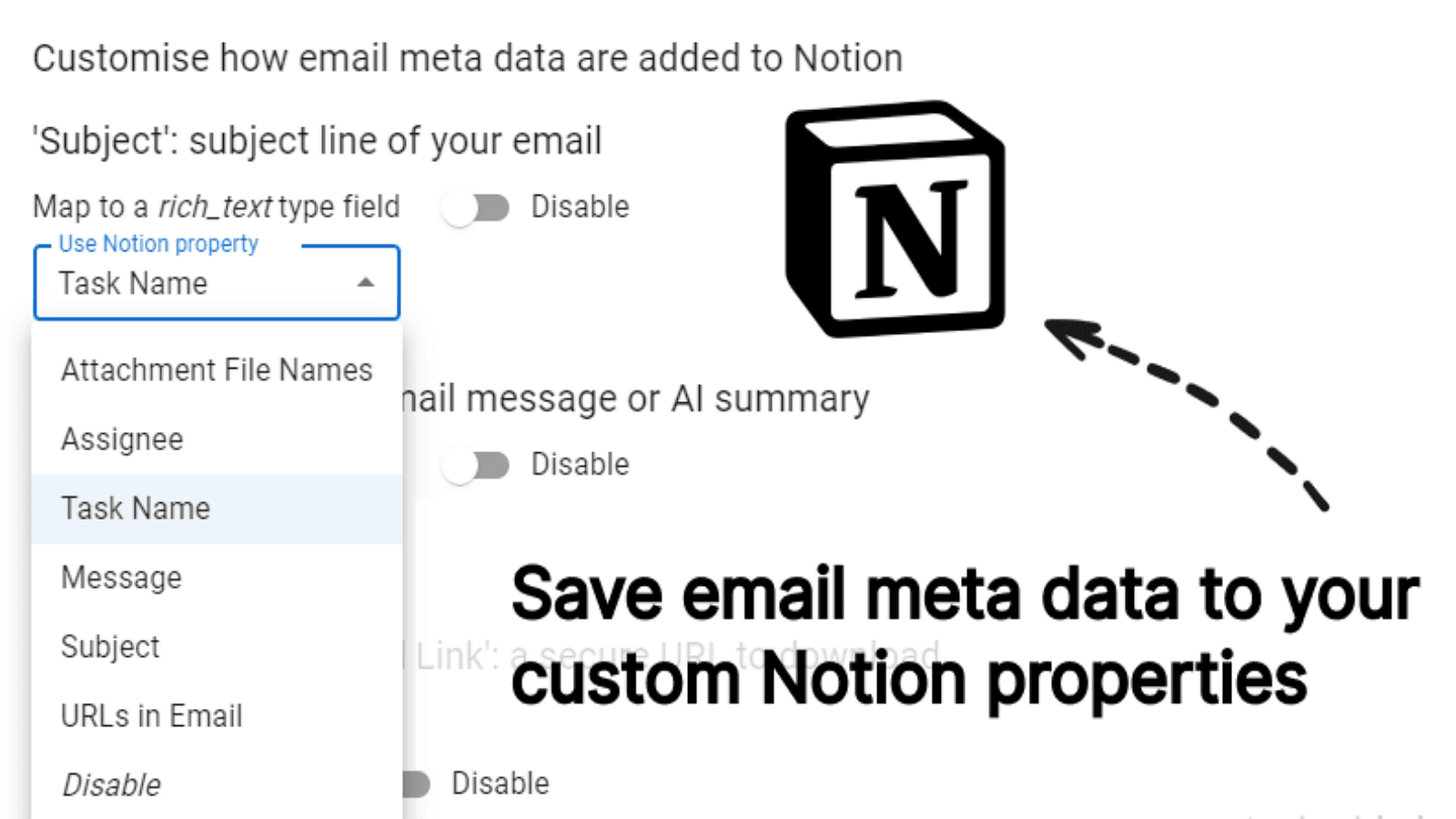 Preparing to Save Emails in Notion