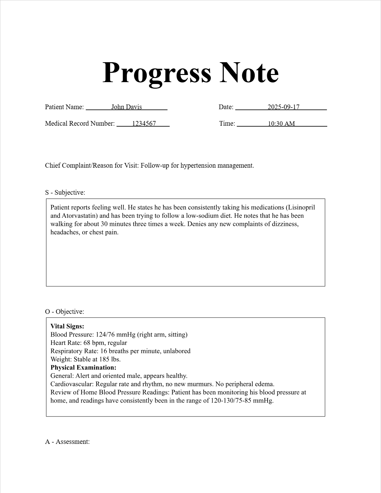 Progress Note Example_Page 1