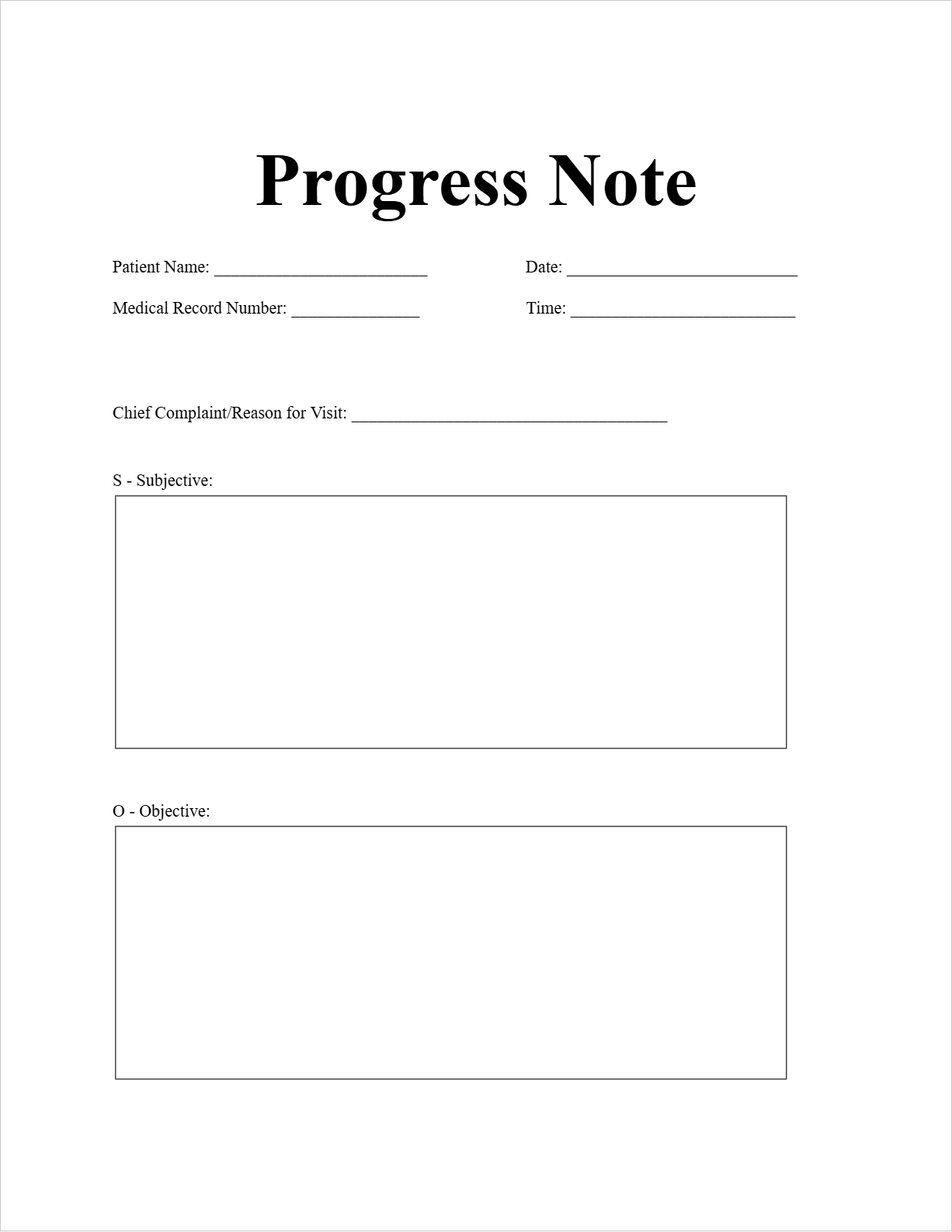 Progress Note Template_Page 1