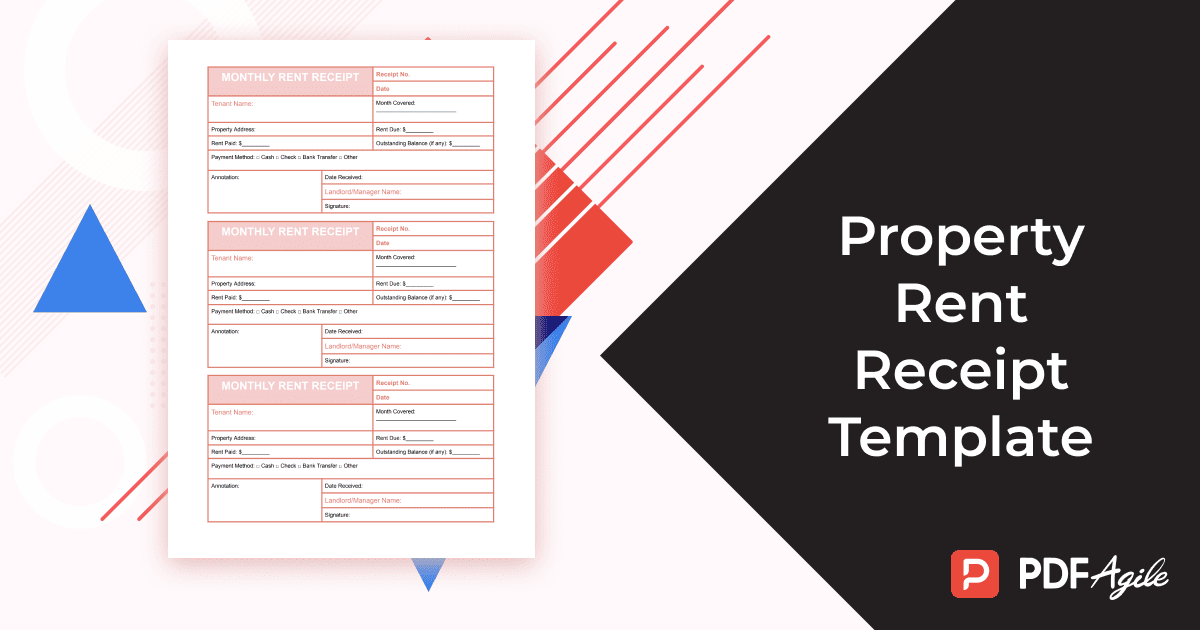 Property Rent Receipt Template