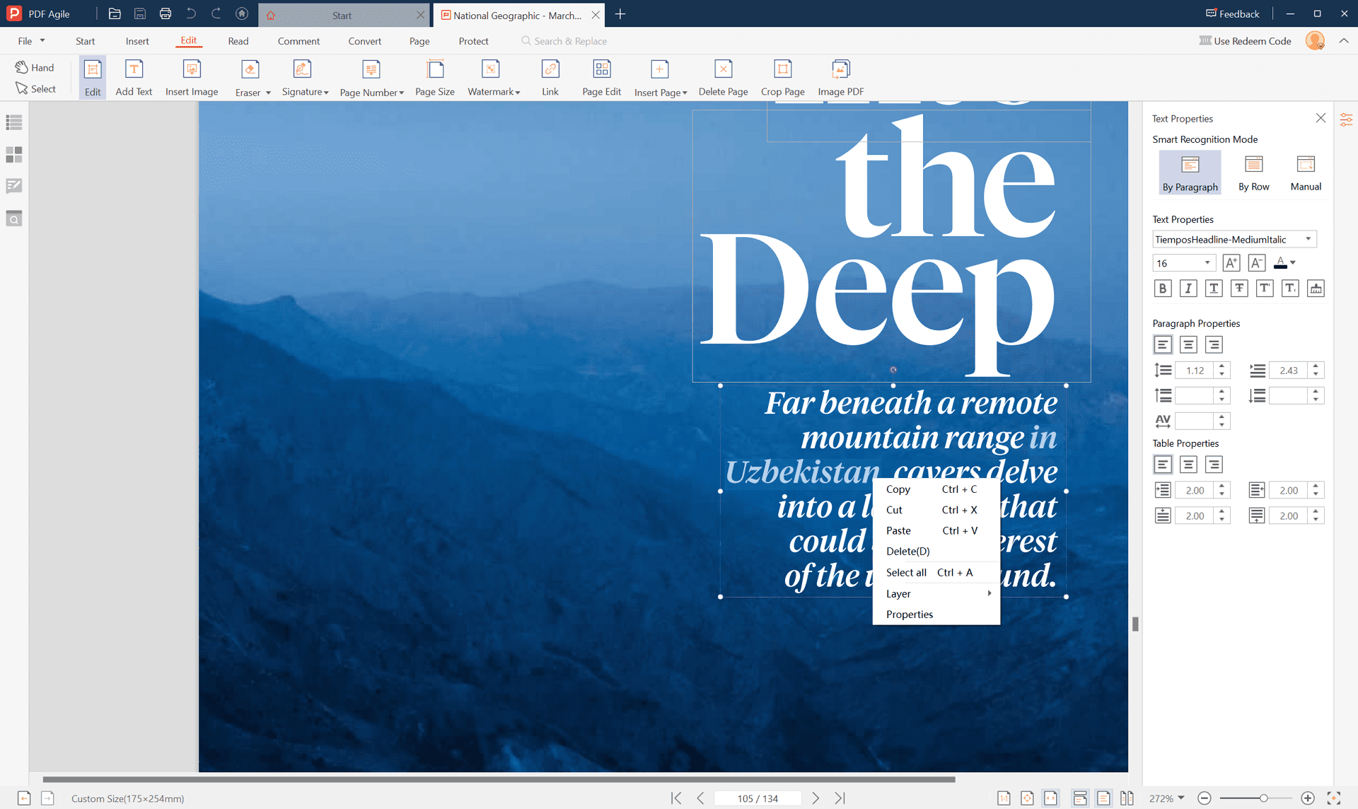 Removing Text with a PDF Editor