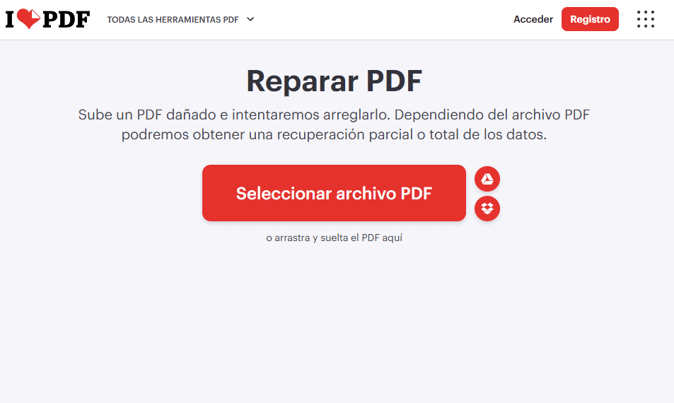 Reparar PDF