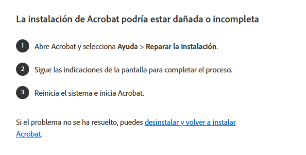 Reparar la instalación