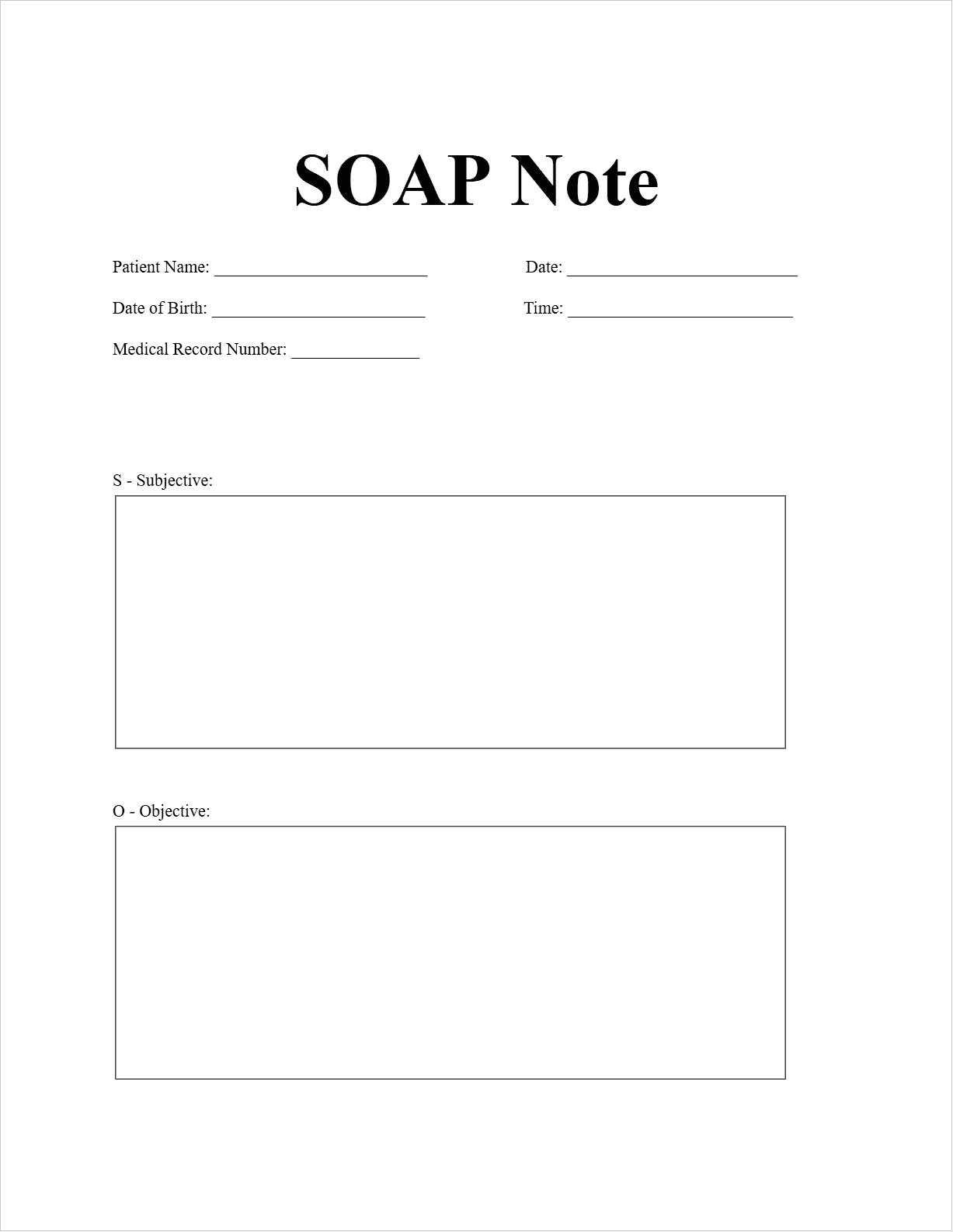 SOAP Note Template_Page 1