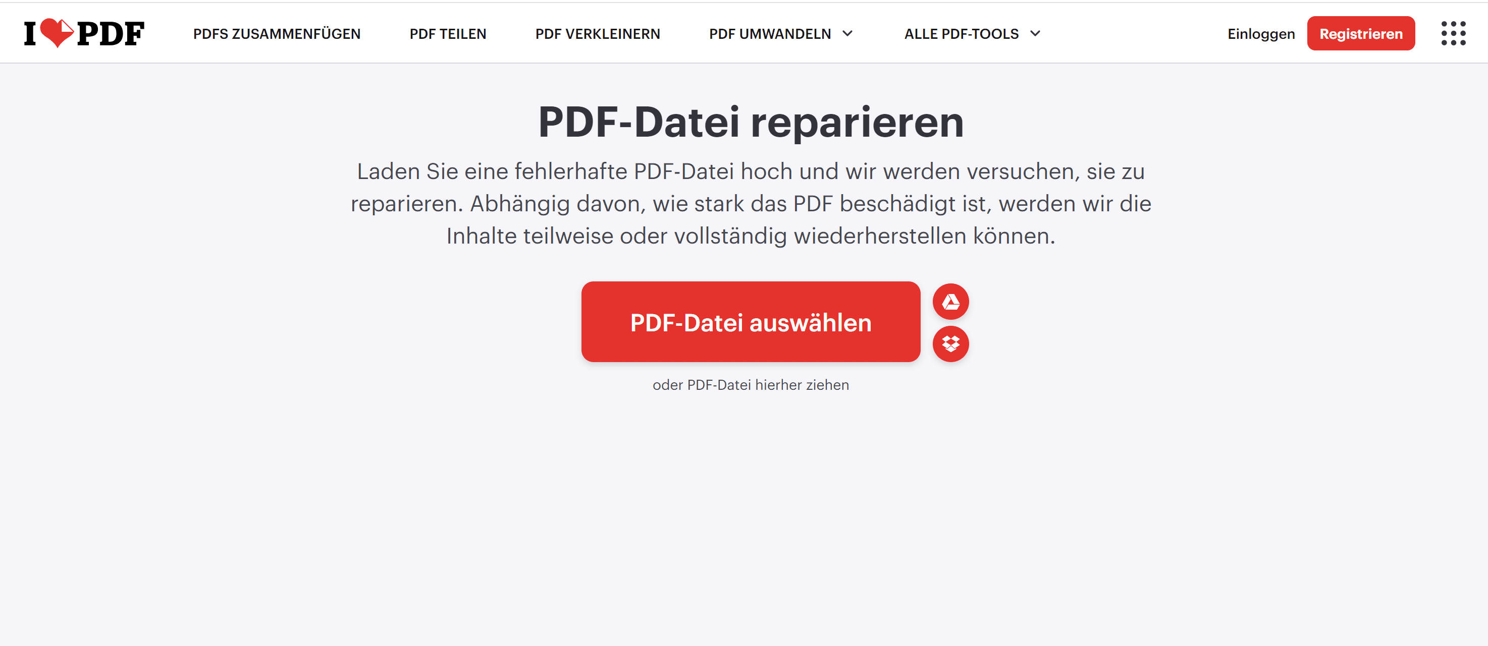 Schritt 1. Beschädigte Dateien reparieren