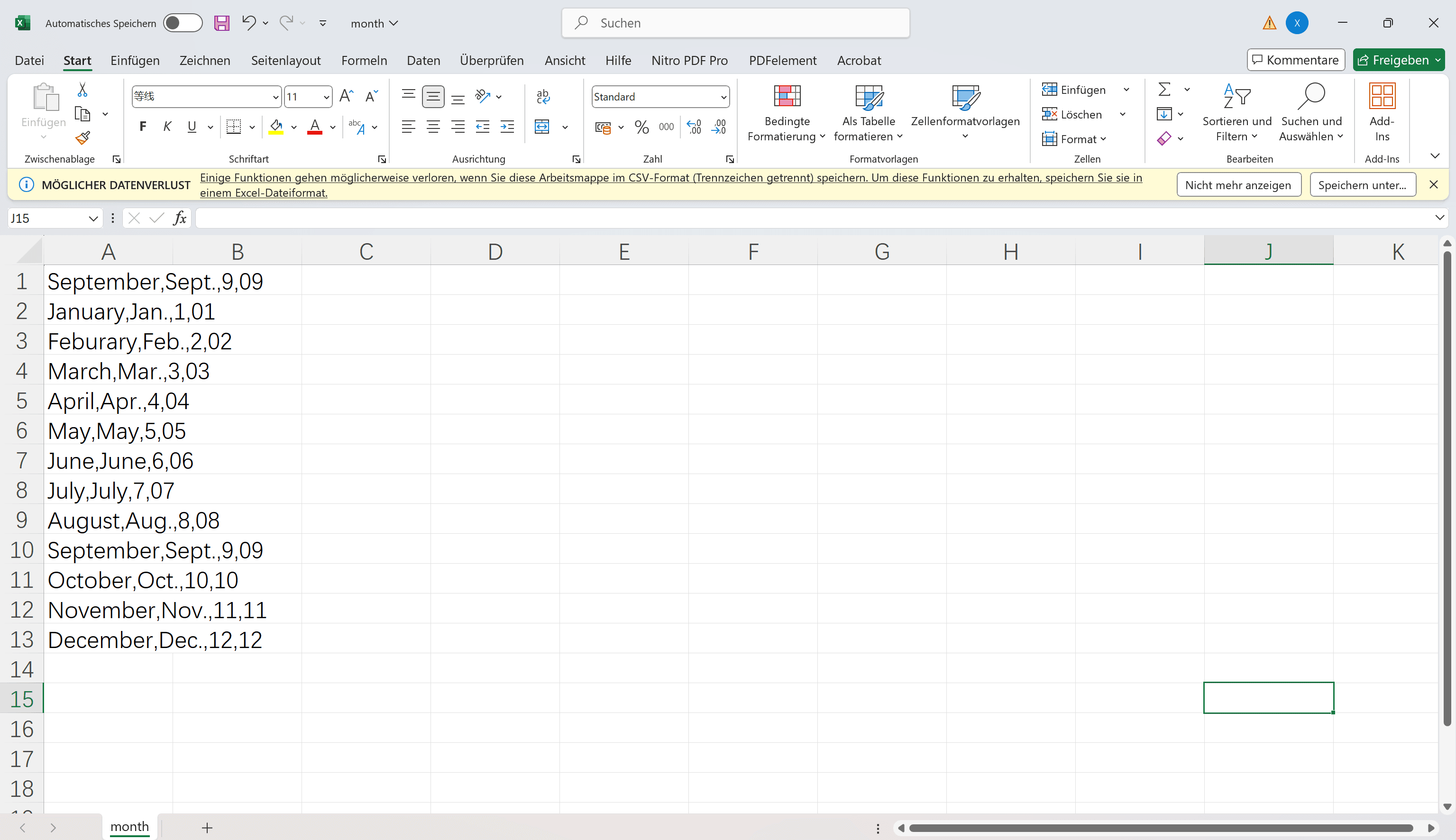 Schritt 1: Öffnen Sie die CSV-Datei in Excel