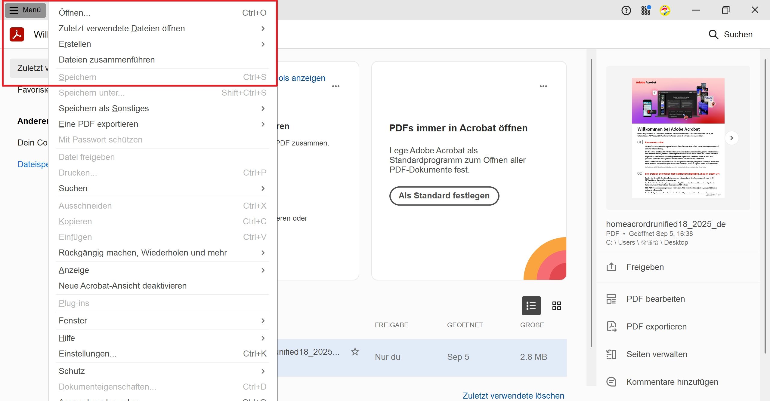 Schritt 1: Öffnen des PDF-Dokuments