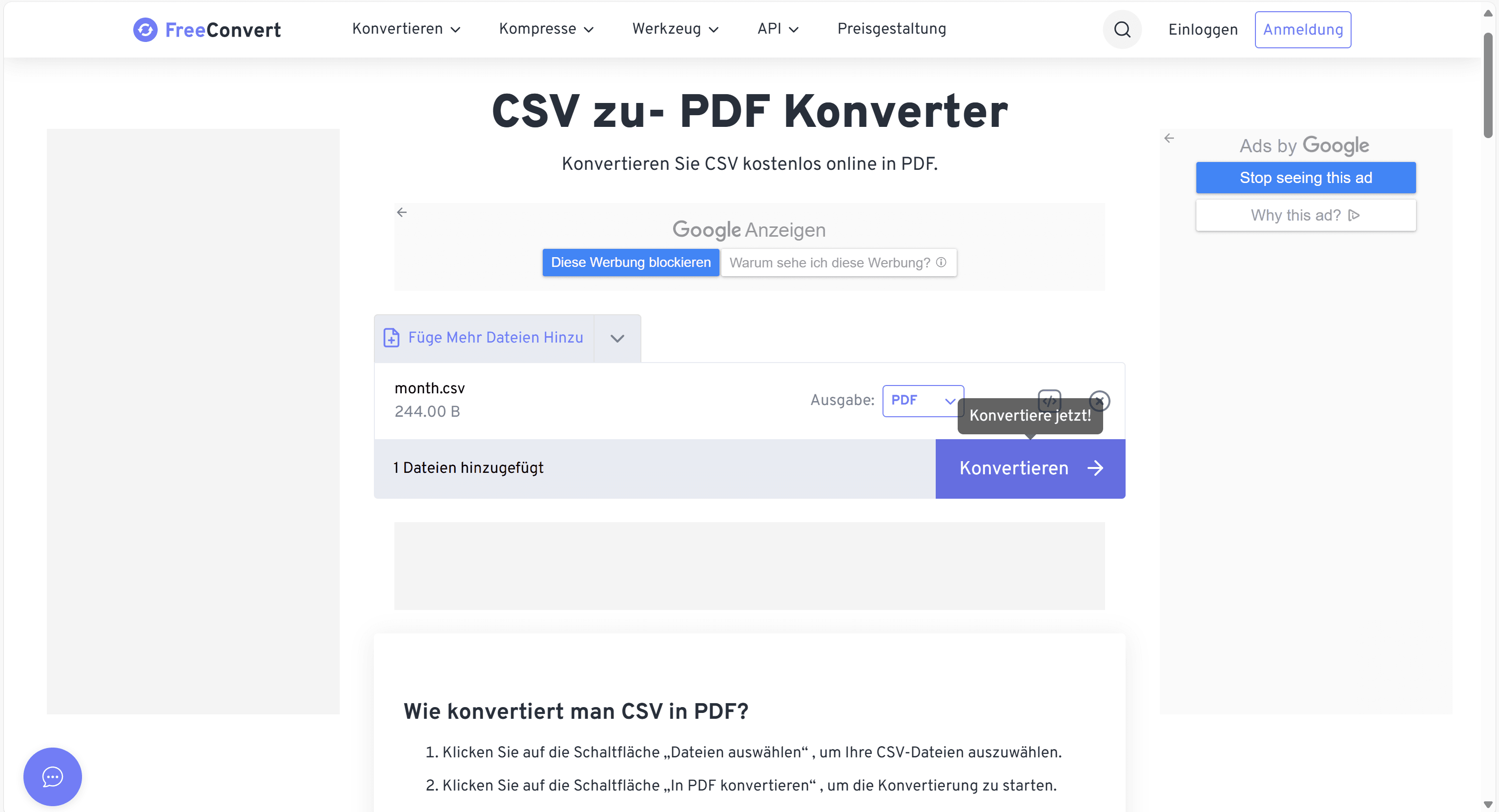 Schritt 4: Konvertierung ausführen