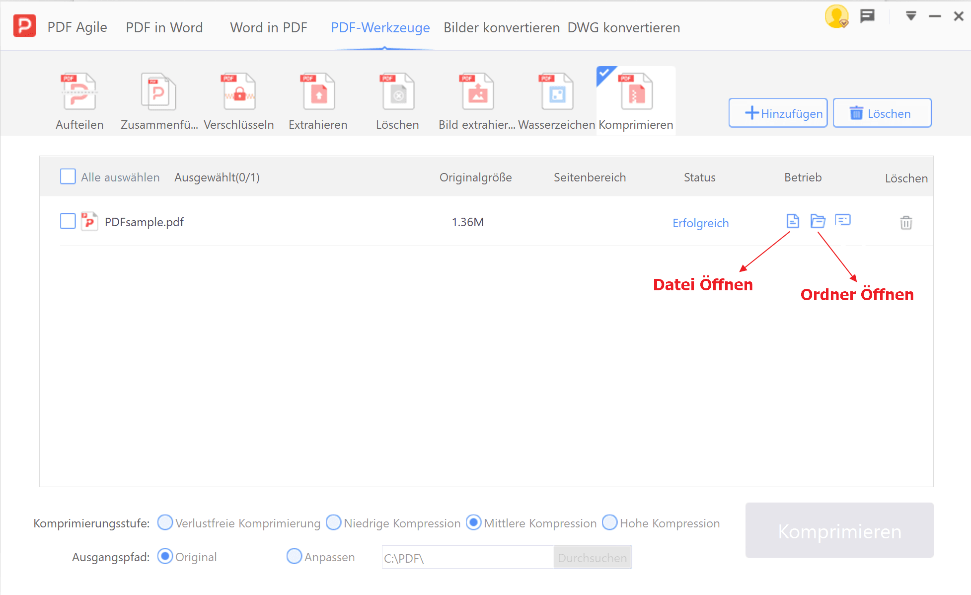Schritt 5: Speichern Sie das komprimierte PDF