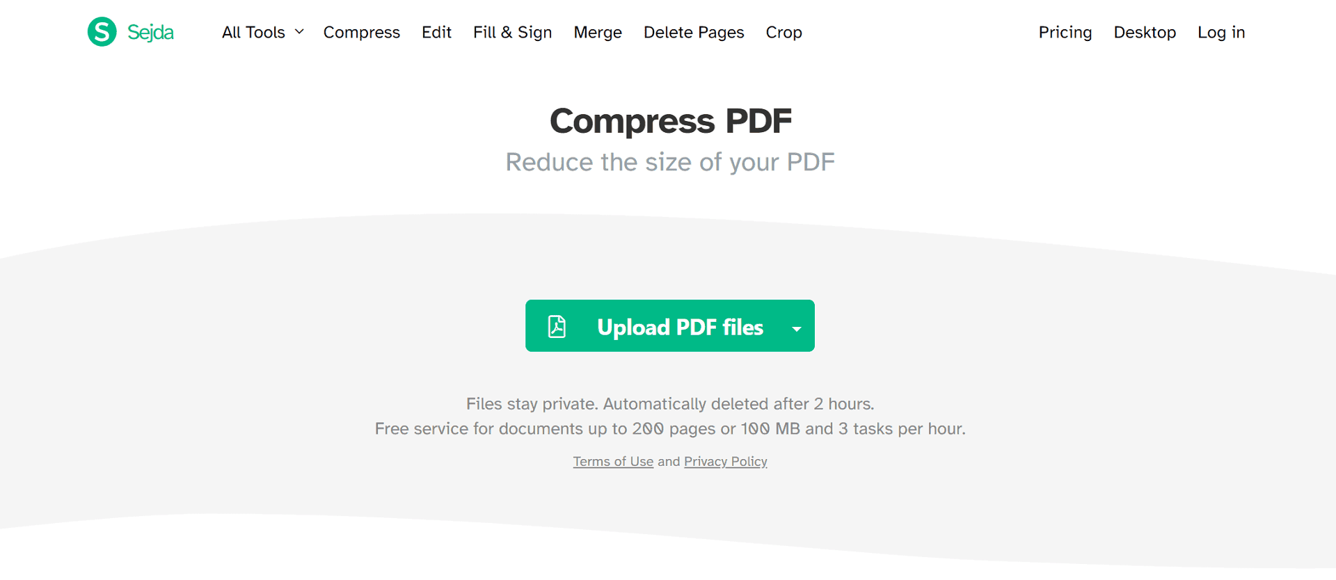 Sejda - PDF Compressor