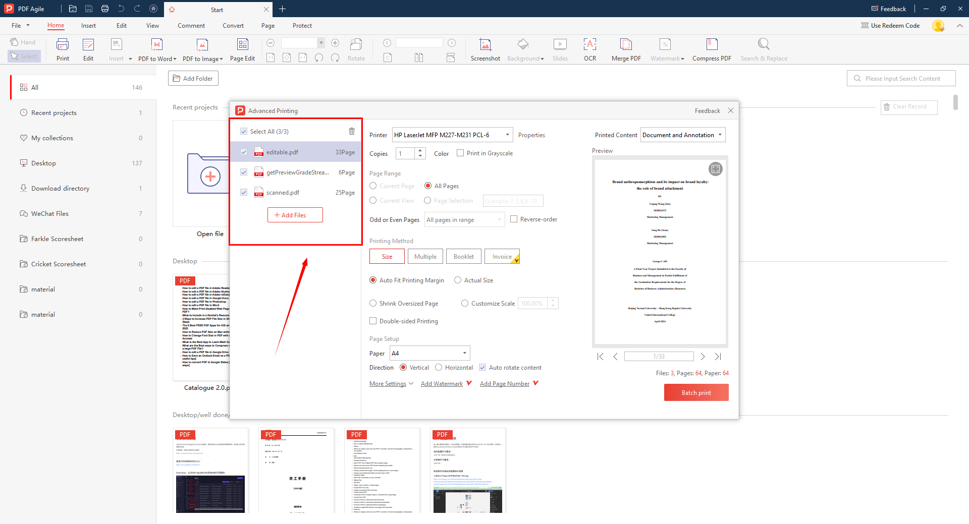 Schritt 2: Mehrere PDFs auswählen