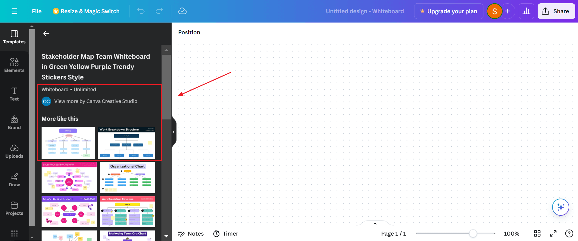 Étape 2 : sélectionnez un modèle ou démarrez à partir de zéro