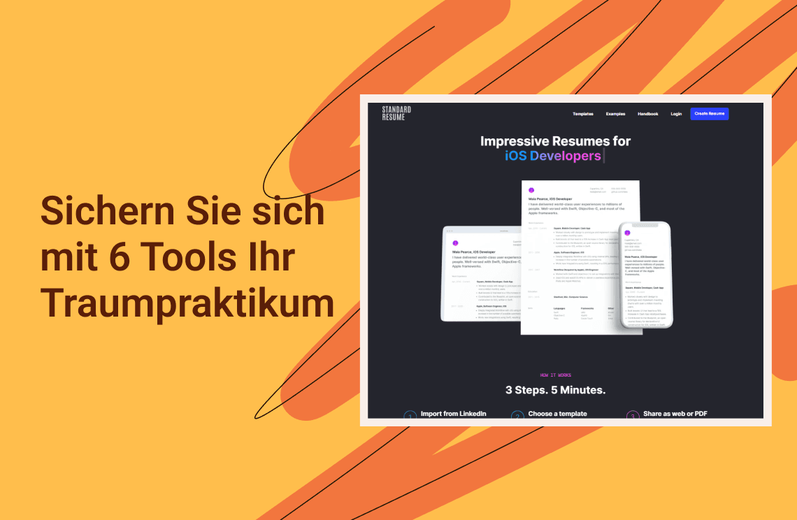 Sichere dir dein Traumpraktikum: Erstelle einen überzeugenden Lebenslauf mit diesen 6 Tools