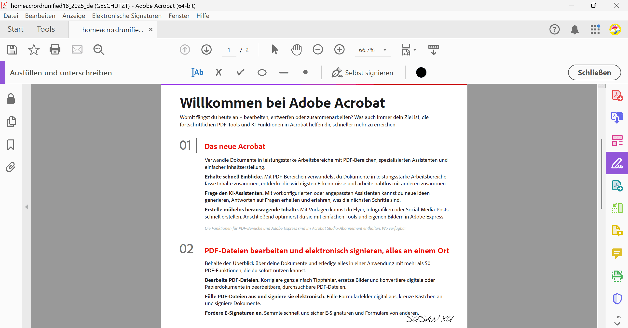 Schritt 4: Signatur platzieren und Dokument speichern