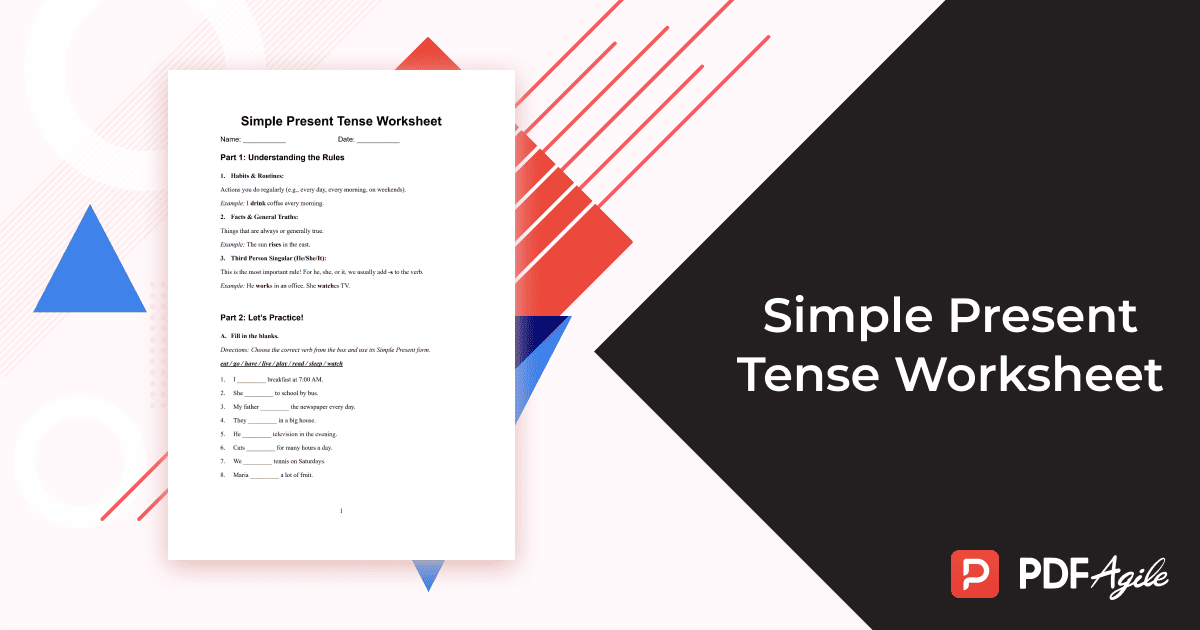 Simple Present Tense Worksheet
