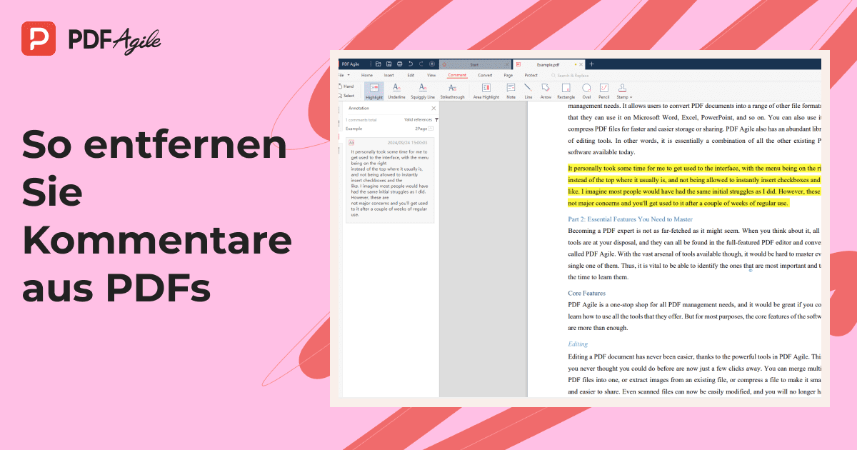 So entfernen Sie Kommentare aus PDFs